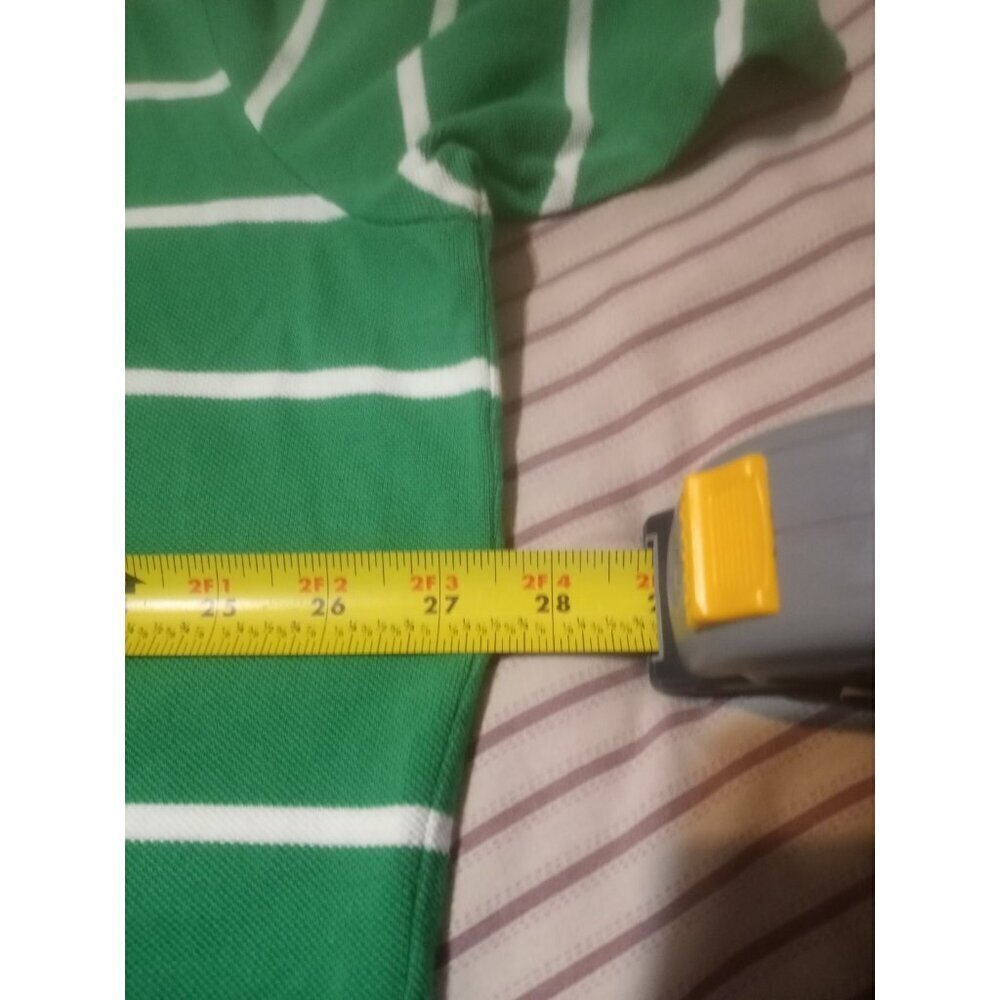 Polo Ralph Lauren Men's Size XXL BIG 2xb Shirt Green White Stripe Golf Pony y2k - Picture 10 of 11